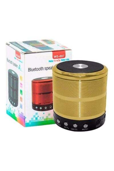 Generic مكبر صوت محمول بتقنية البلوتوث ذهبي/أسود