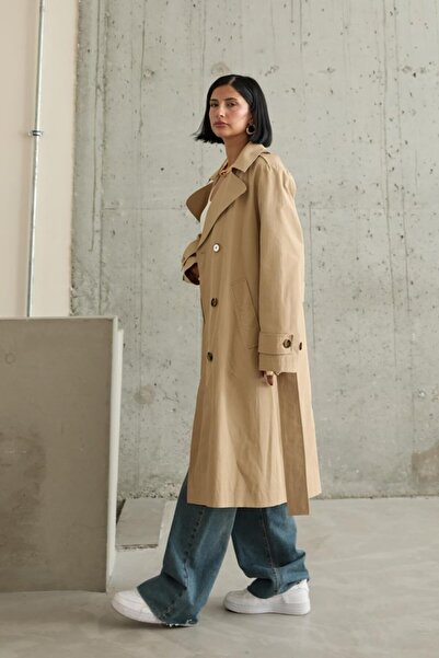 Kanonik Education Camel Long Belted Trench Coat