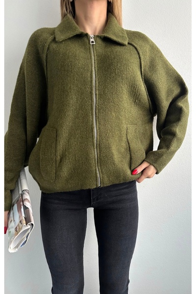 fujya Zippered Oversize Bogie Cardigan
