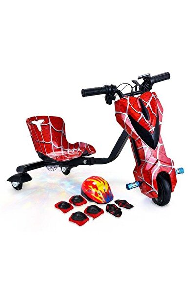 Sandinrayli Drifting Electric Scooter, Adjustable Length Kid Ride on Tricycles, 36V Drift Trike, Big