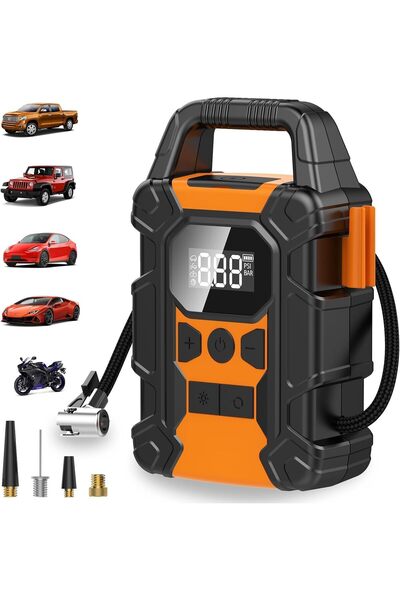 CFT Tire Inflator Portable Air Compressor, 150 PSI Heavy Duty Cordless Air Pump for Car Tires