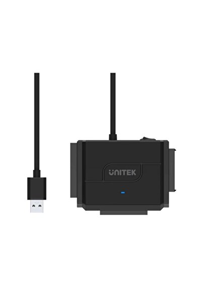 Unitek محول SmartLink USB 3.0 HDD/SSD - 3 منافذ، سرعة 5 جيجابت في الثانية، أسود | Y-3324