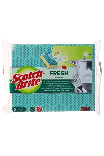 ACE إسفنجة تنظيف سكوتش برايت فريش شديدة التحمل من 3M (قطعتان)