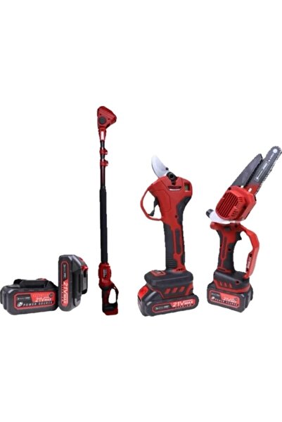 Dakkin DLJ Akülü Budama Makası + Budama Testeresi + Uzatma Çubuğu