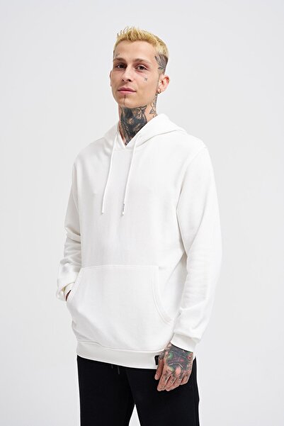 Machinist Чоловічий регулярний худі без капюшона, екрю