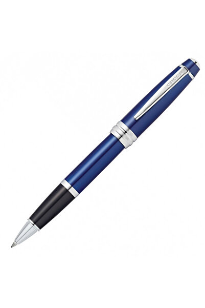 Cross Bailey Blue Lacquer Chrome Trim Roller Ball Pen