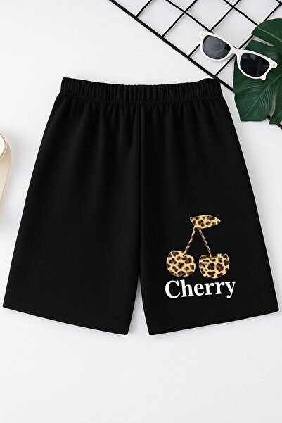 LePold شورت بناتي مطبوع عليه الفهد الأسود