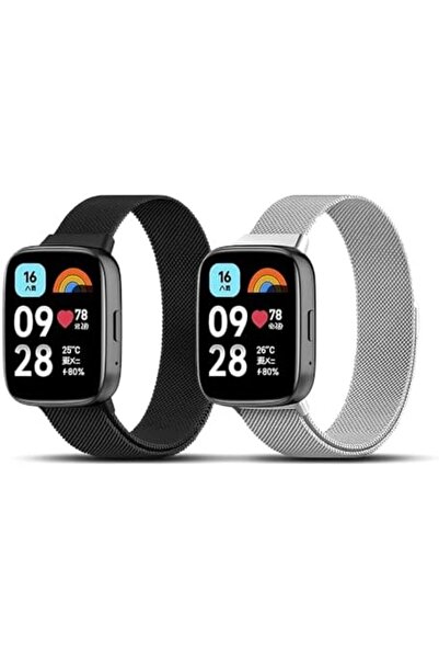 O Ozone (Pack of 2) Milanese Loop Bands For Redmi Watch 3 Active/Redmi Watch 3 Lite