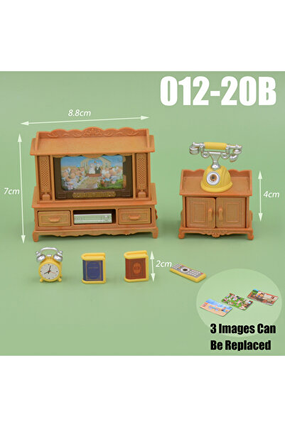 Choice8 012-20B مجموعة ألعاب مطبخ لبيت الدمى وثلاجة مصغرة بمقياس 1:12 طعام صغ...