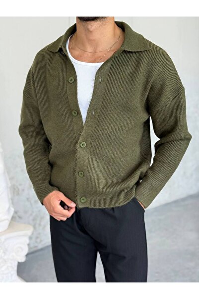 OKSHEN Men's Buttoned Knitwear Cardigan