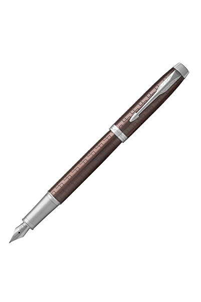 Parker IM Premium Metal Brown Chrome Trim Fountain Pen
