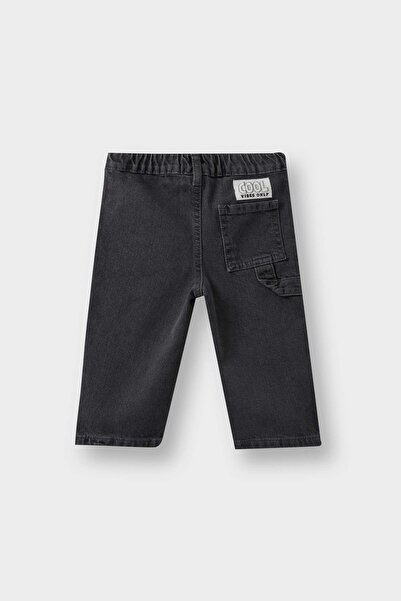 DeFacto F5364 Gray Baby Boy Elastic Waist Jeans