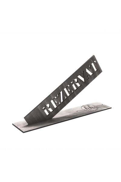 OEM Table Sign with the text Reserved made of wood HH969 Personalized 28.3x3 cm