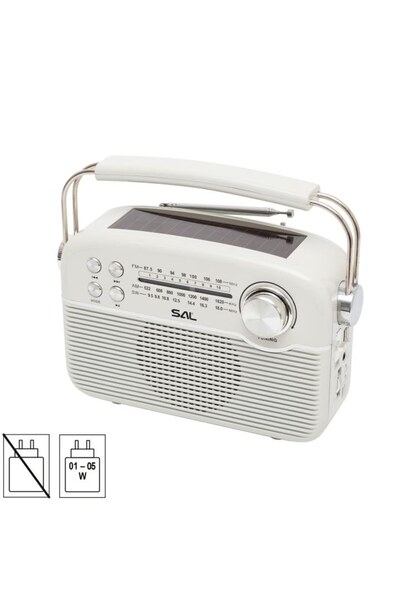 Sal Radio hybrid solar BT-FM-AM-SW, AC-DC-SOLAR