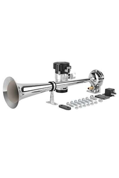 Seger Chromed horn with compressor and 1 trumpet, for truck, 24V, 1A