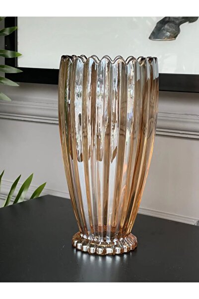 sahane & bazaar BÜYÜK BOY CAM VAZO DEKOR & AKSESUAR BAL RENK