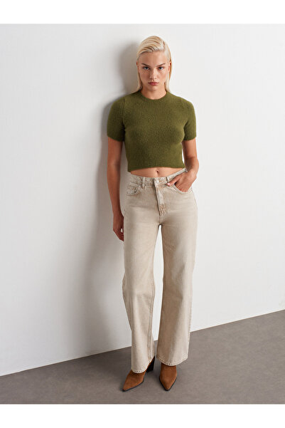 Dilvin 72034 Pantaloni din denim colorat Snow Wash-Bej