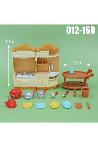 Choice10 012-16B Dollhouse Furniture Kitchen Play Set Miniature Refrigerator ...
