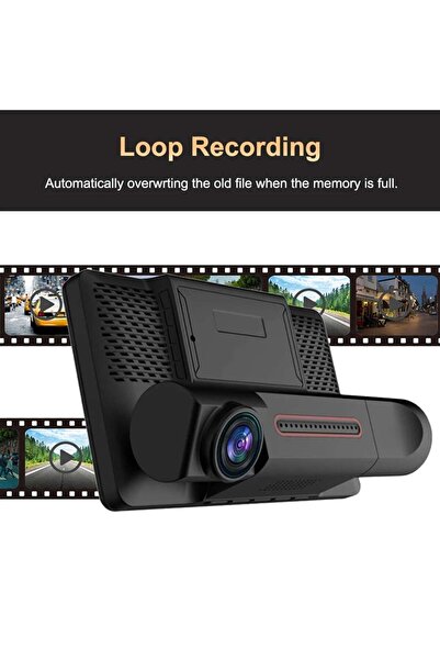 OEM Triple Car Camera TSS-XH-208, 4" LCD Screen, G Sensor, 170 Degree Angle, Parking Monitoring