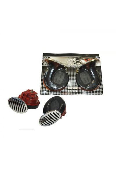 Fastr Set of 2 horns with relay and grille 12V