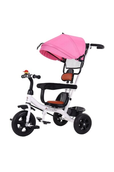 Mixbo Tricicletă pentru copii 6 în 1 cu parasolar, roz
