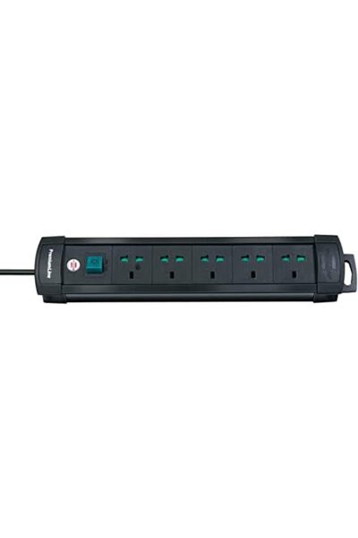 Brennenstuhl Premium-Line Multistandard 5-Way Extension Lead, 5m Cable –BS, US,EURO Sockets, Germany