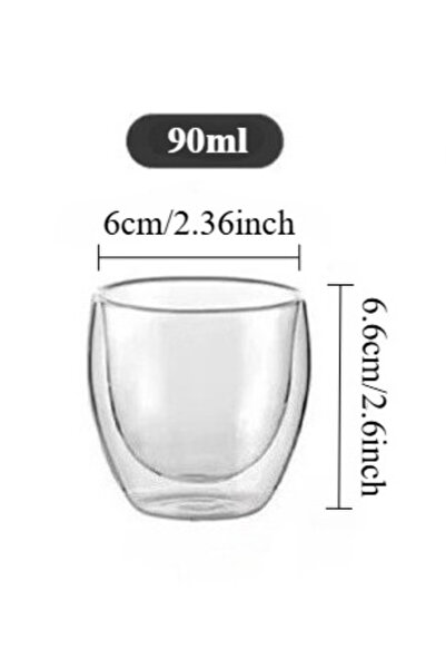 Choice3 90ml-500ml One 90ml cup 5 Sizes Double Wall Insulated Glass Cup Clear Espresso Coffee Mugs Handmade