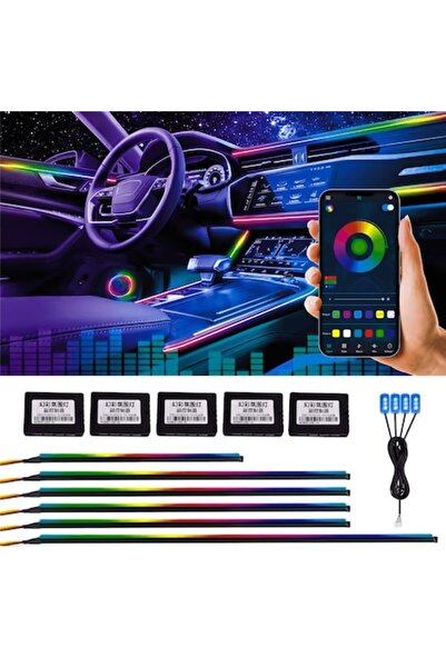 BZRSH Lumini Ambientale LED interior RGB Acrilice 18 in 1 Dinamice cu efect Symphony