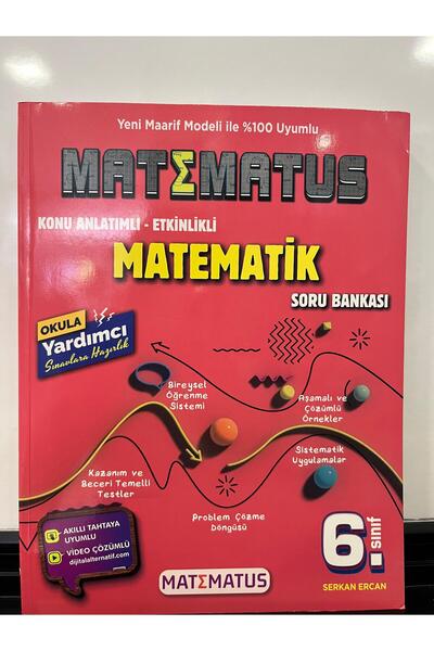 Matematus Yayınları 6.SINIF MATAMATİK SORU BANKASI MATEMATUS 2025-2026 MAARİF MODEL YENİ ÜRÜN