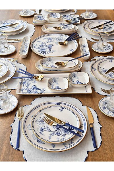 ROSSEV Breakfast Set Grandala Round 85 Pieces for 6 People