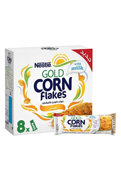 Nestle Gold Cornflakes Original Cereal Bar 8 x 20 gCrunchy Corn Snack with Vitamins and Minerals