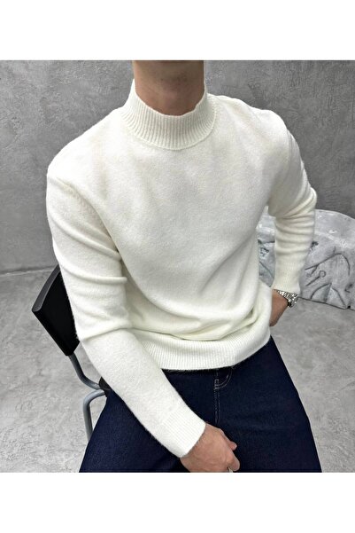 OKSHEN Men's Half Turtleneck Knitwear Sweater