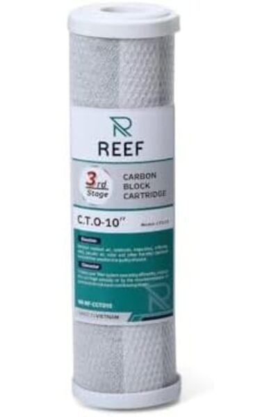 Reef Carbon Block Water Filter Cartridge, CTO10, 25.4 cm