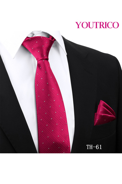 Youtrico Tie and Handkerchief Set-Artisanal Business 2PCS Handmade Formal Han...