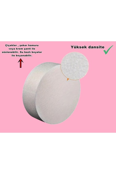 Uyarstrafor Styrofoam Foam 2 Layer Mock Cake 15 cm 20 cm (Base Gift)