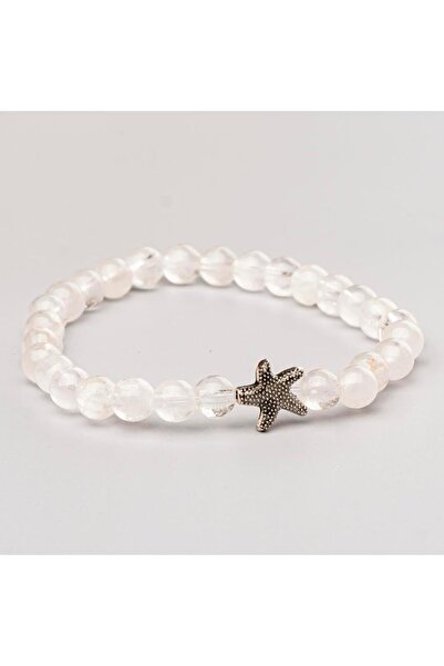 Mitr Crystal Quartz Natural Stone Bracelet (6 mm) – Free from Burdens