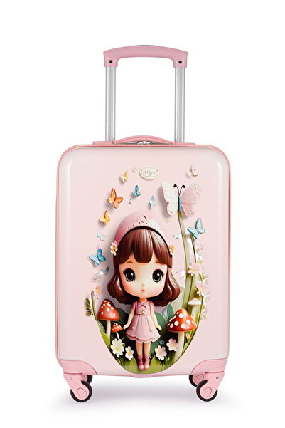 Bilik Deri Ultra Light Pembe Çocuk Valiz BLK06 06