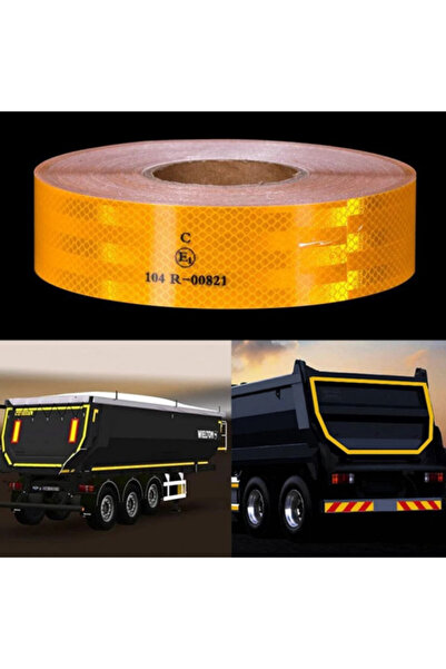 Led Light Alex Bandă reflectorizantă galbenă, rolă 25 m x 5 cm