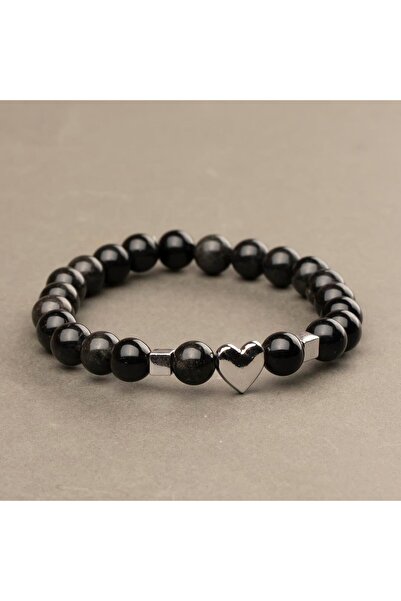 Mitr Obsidian Natural Stone Bracelet (8 mm) – Mirror Stone