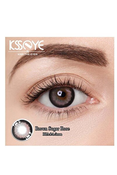 genernic عدسات لاصقة تجميلية سنوية للجنسين بلون السكر البني الوردي، مجموعة تك...