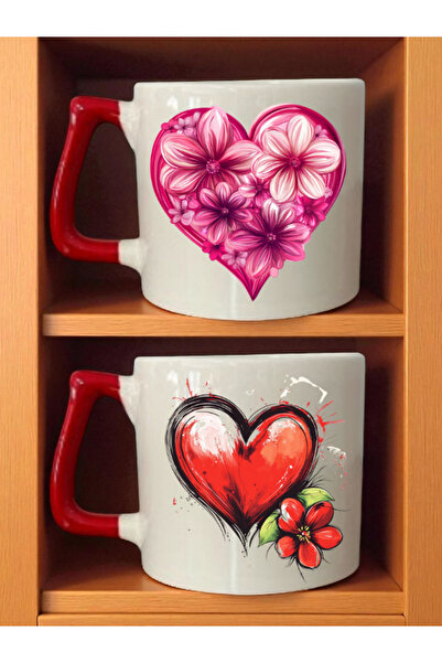 lili hediyelik كوب مطبوع عليه قلوب - هدايا الذكرى السنوية للزواج، هدية الذكرى...