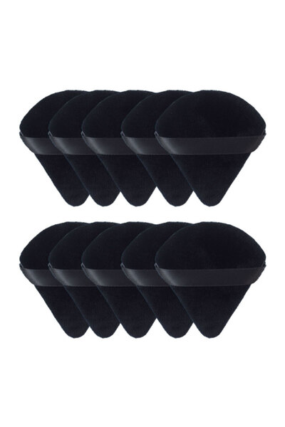 Choice3 10 قطع سوداء 10/20 قطعة مثلثة مخملية بودرة إسفنجية دقيق بيتزا إسفنجة مكياج صغيرة للوجه غسول مستحضرات التجميل