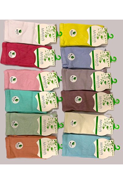 MARİA CALZE جوارب نسائية معطرة من الخيزران بدون خياطة مكونة من 12 قطعة - تصميم ناعم ومريح وأنيق مع هدية مفاجئة