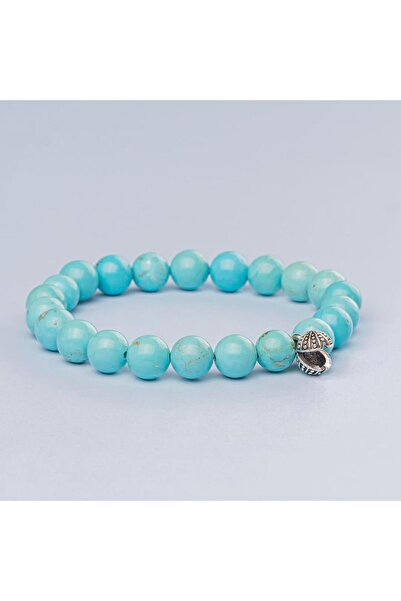 Mitr Turquoise Natural Stone Bracelet (8 mm) – Sky Power