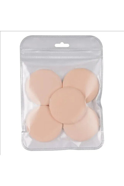 Choice1 عبوة من 5 قطع من إسفنجات الأساس MJ Mini Round Air Cushion Puff Thin Lightweight Dry wet Dual Use