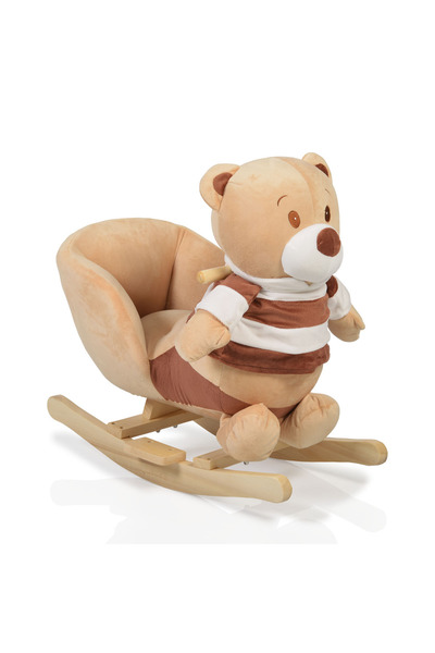 Moni Plush teddy bear rocking chair with backrest and sounds Bear Khaki