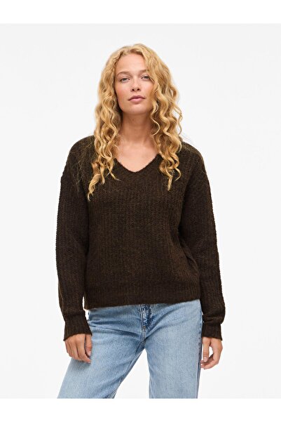 VILA Strickpullover VILAMPE V-Ausschnitt