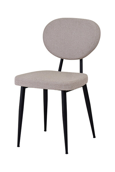 VİLİNZE Deniz Siyah Metal Ayak Teddy Sandalye