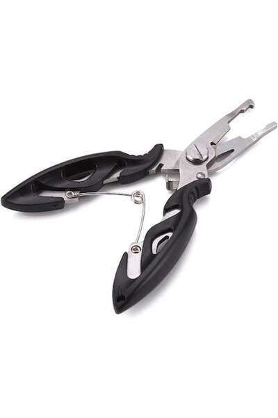 General Store Clește de pescuit, design pliabil, ABS cu oțel, negru, SA&SO General Store®, 12x8.5x2 cm