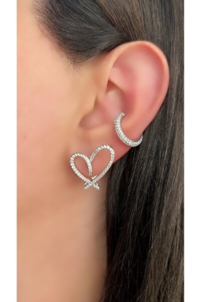 Store Diva Charm Double Sided Heart Earrings